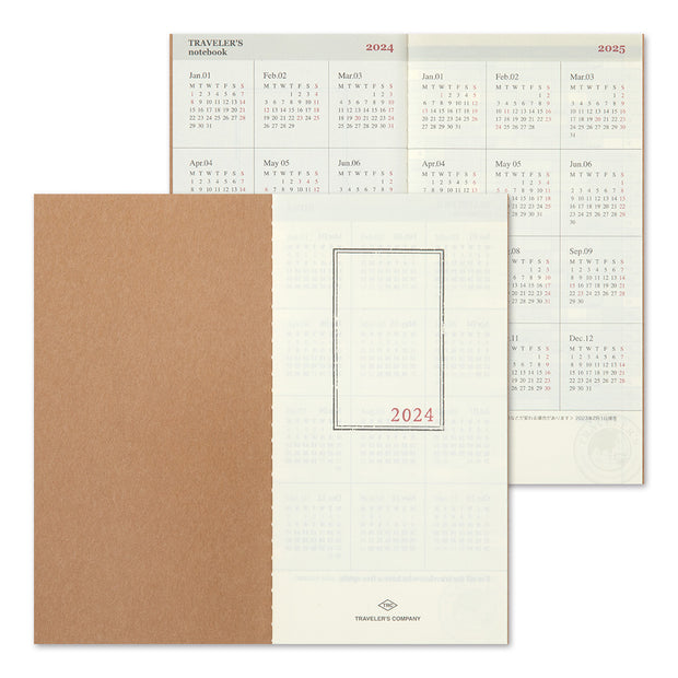 Traveler's Notebook Monthly Refill 2024, Regular Size