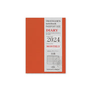 Traveler's Notebook 2024 Montly Refill, Passport Size