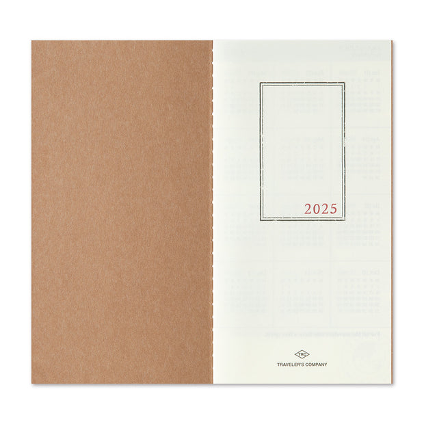 Traveler's Notebook 2025 Monthly Planner, Regular Size