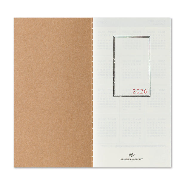TRAVELER'S notebook Refill 2026 Monthly