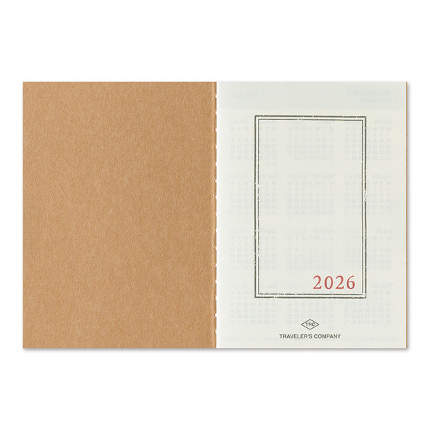 TRAVELER'S notebook Passport Size Refill 2026 Monthly