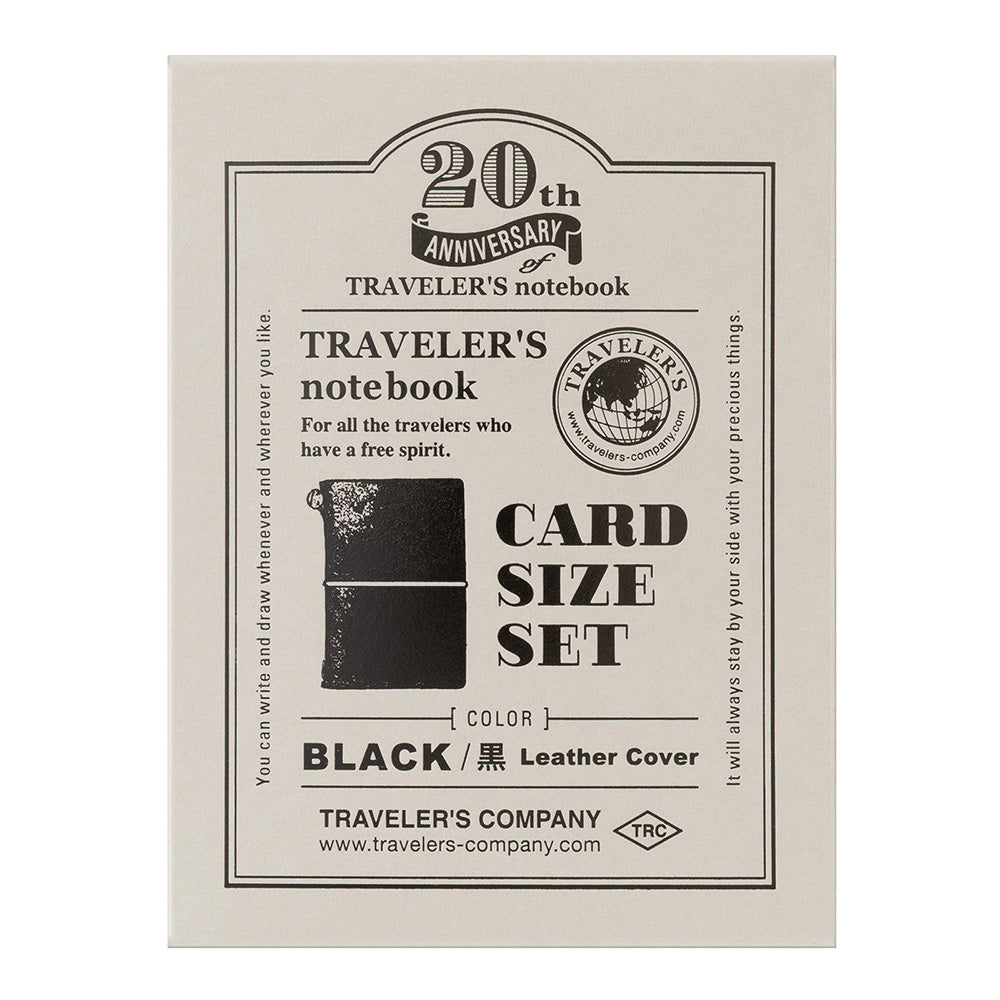 Traveler's notebook Card Size 20th Anniversary Set - Black