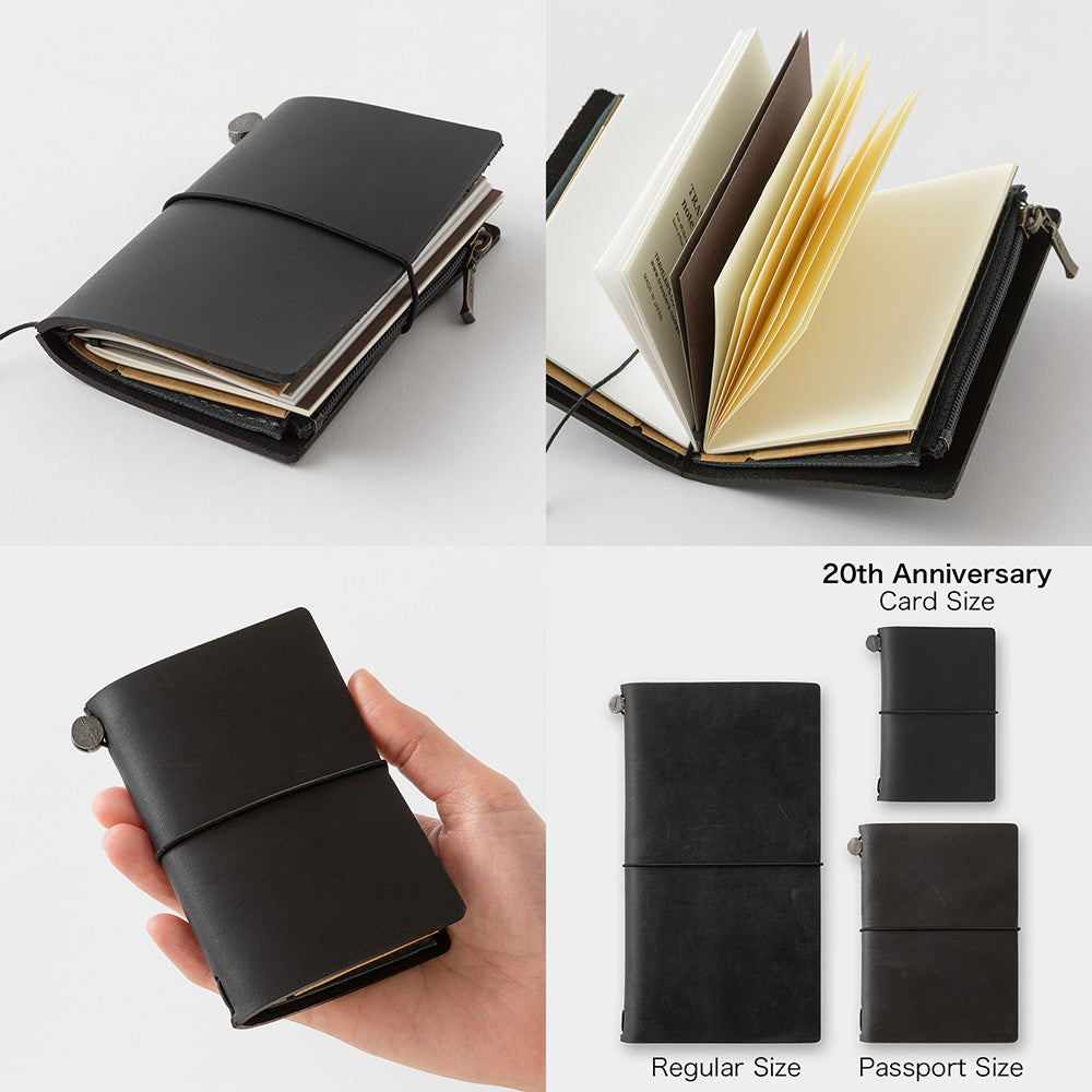 Traveler's notebook Card Size 20th Anniversary Set - Black