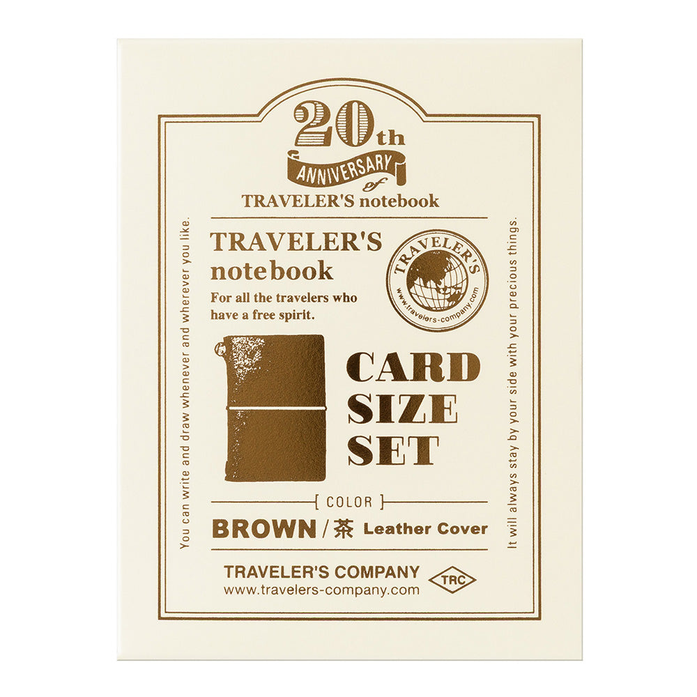 TRAVELER'S notebook Card Size 20th Anniversary Set - Brown