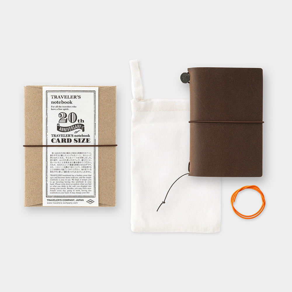 TRAVELER'S notebook Card Size 20th Anniversary Set - Brown
