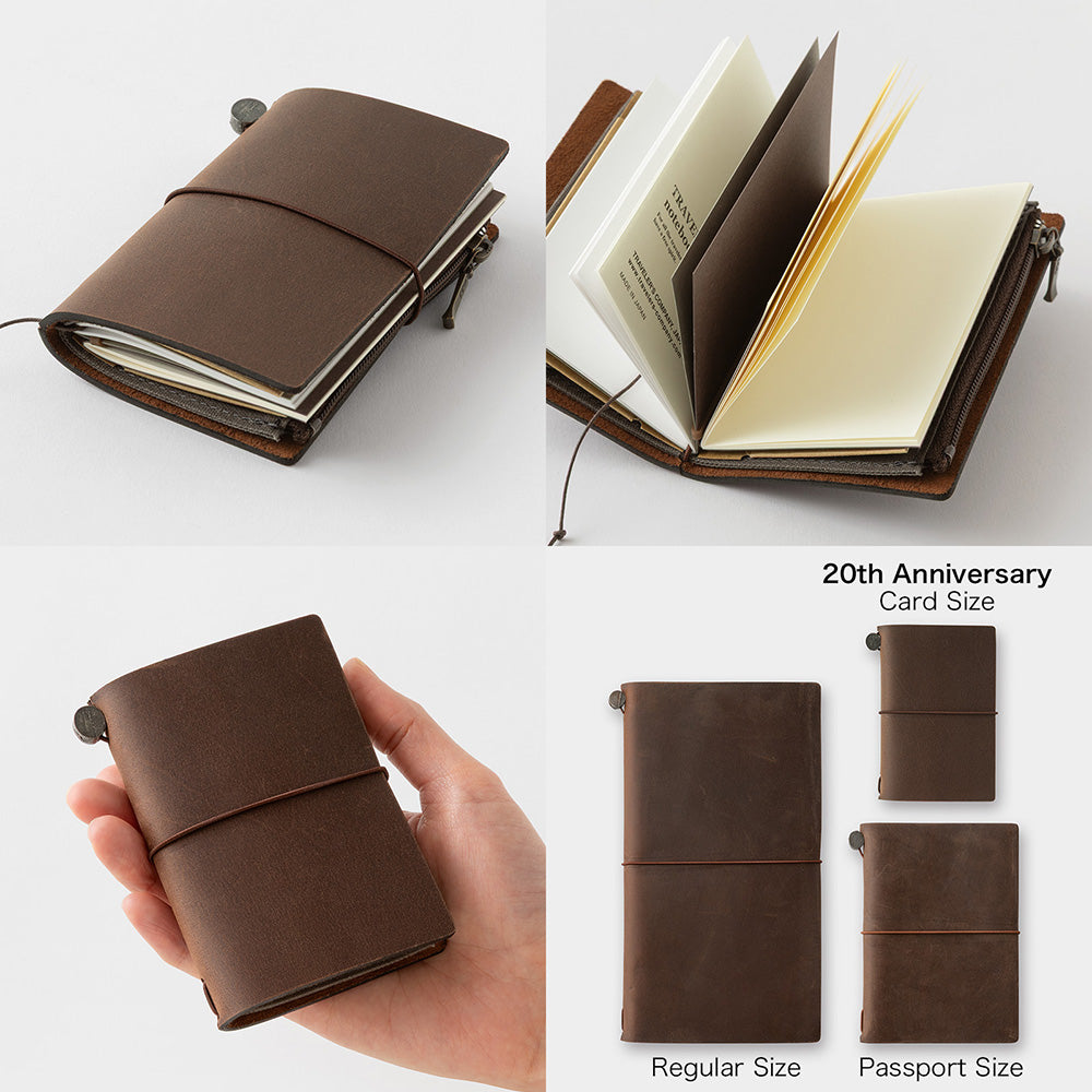 TRAVELER'S notebook Card Size 20th Anniversary Set - Brown