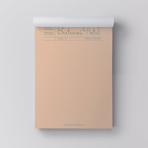 Bertran’s Hotel, Hotel Notepad