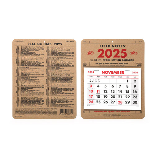 Field Notes 15 Month Work Station Calendar 2025