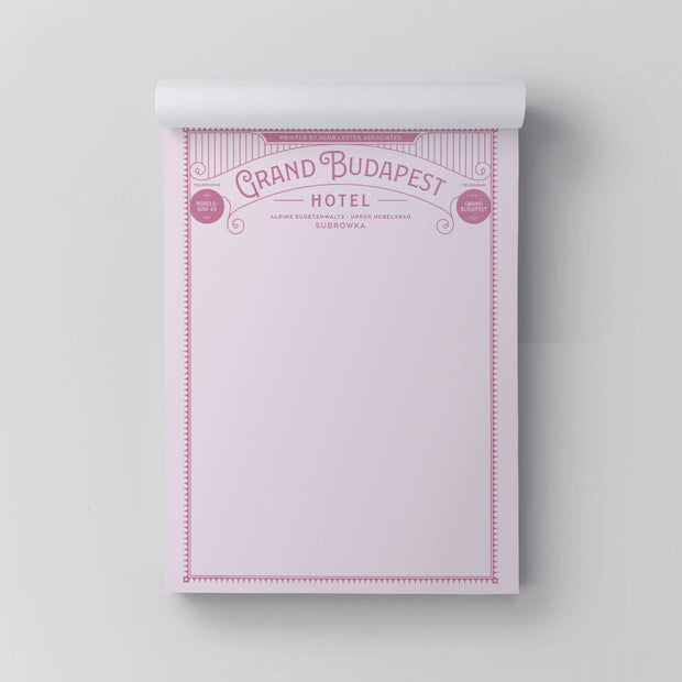 Grand Hotel Budapest, Hotel Notepad