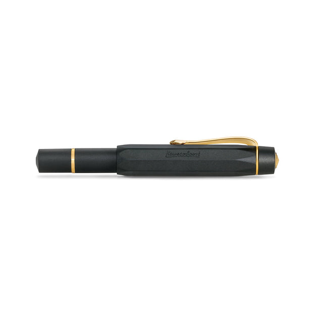 Kaweco Piston Sport AL Fountain Pen, Black - B (Broad)