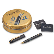 Kaweco Piston Sport AL Fountain Pen, Black - B (Broad)