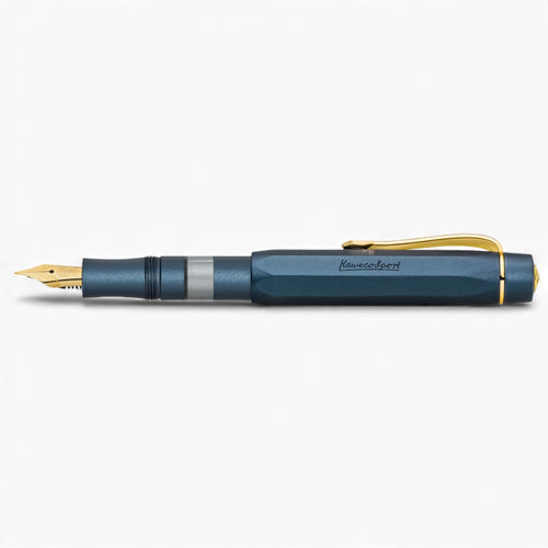 Kaweco Piston Sport AL Fountain Pen, Navy - F (Fine)