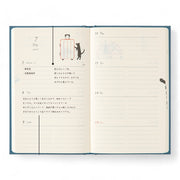 Midori Diary 2025 , Cat - Navy Blue