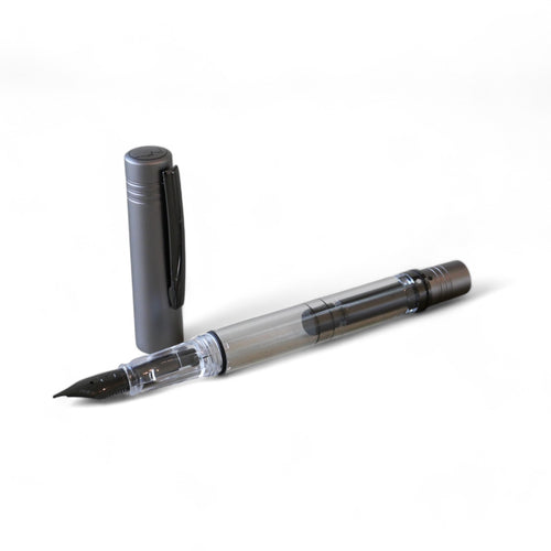 Monteverde MP1 Lock-it Piston Fountain Pen, Coal Grey - M (Medium)