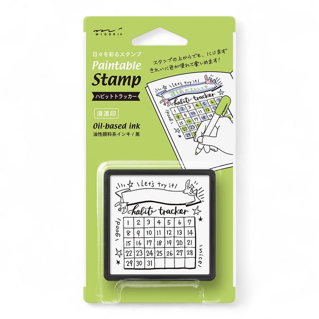 Midori Pre-inked Stamp - Habit Tracker