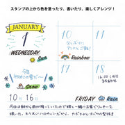 Midori Stamp - Days of the Week and Weather