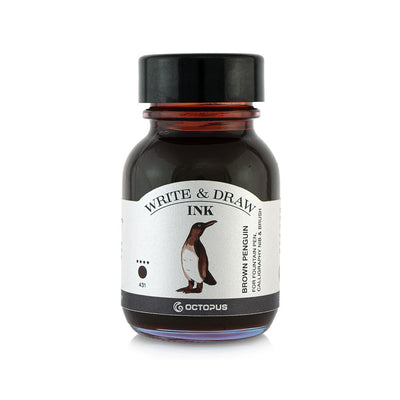 Octopus Write and Draw Ink, 50ml. - Brown Penguin