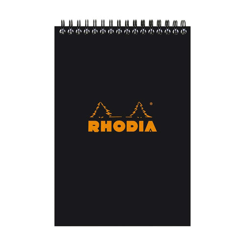 Rhodia Wirebound Notepad #16, Lined, A5 - Black