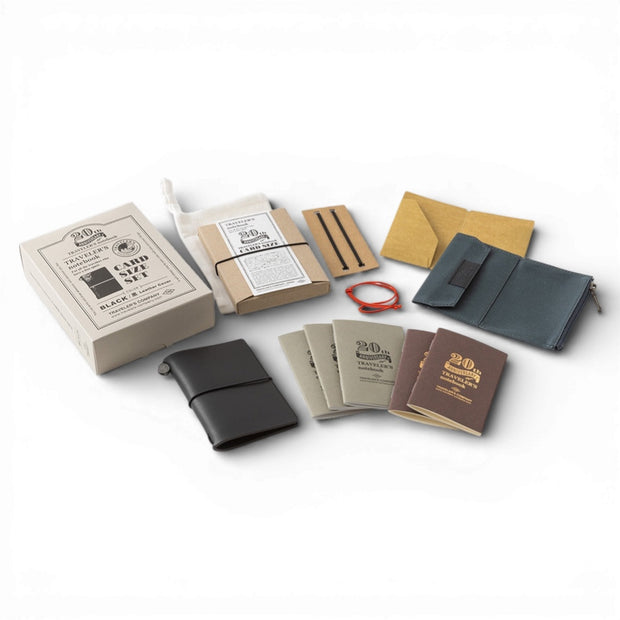 Traveler's notebook Card Size 20th Anniversary Set - Black