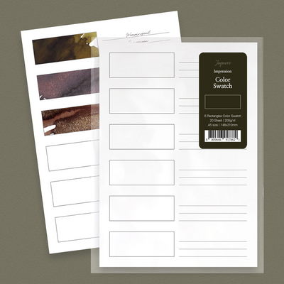 Wearingeul – Impression Ink Color Swatch 6 Rectangles