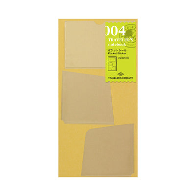 Traveler's Notebook Refill 004 Pocket Sticker for Regular Size