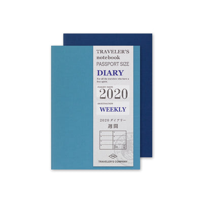 Traveler's Notebook Refill 2020 Weekly Diary for Passport Size - noteworthy