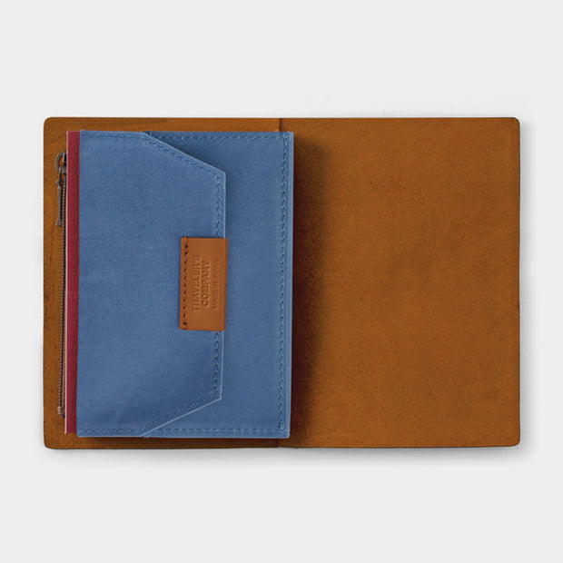Traveler's Notebook B-Sides & Rarities Cotton Zipper Bag for Passport Size - Blue