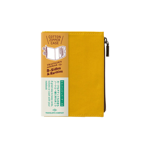 Traveler's Notebook B-Sides & Rarities Cotton Zipper Bag for Passport Size - Mustard