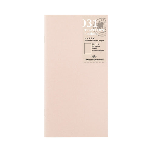 TRAVELER’S notebook Refill Sticker Release Paper 031 , Regular Size