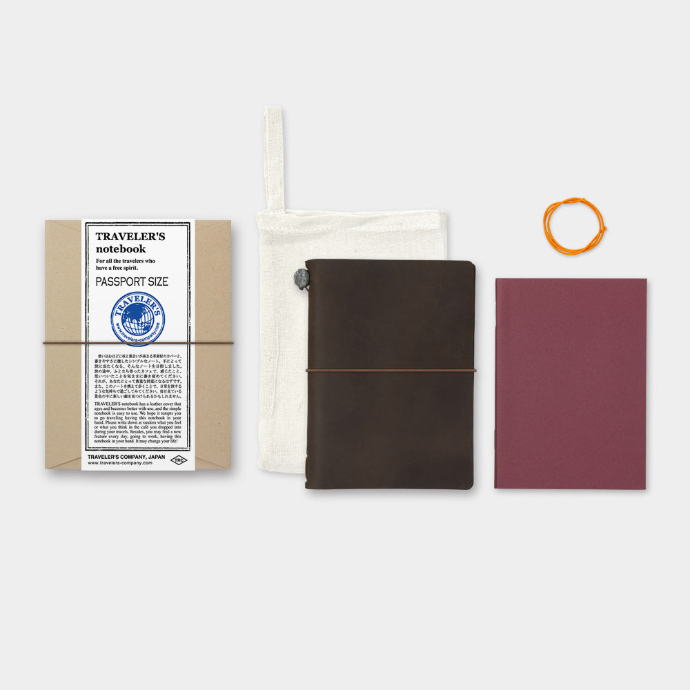 TRAVELER’S notebook set 2nd Edition Traveler´s Notebook Starter Kit Passport Size, Brown