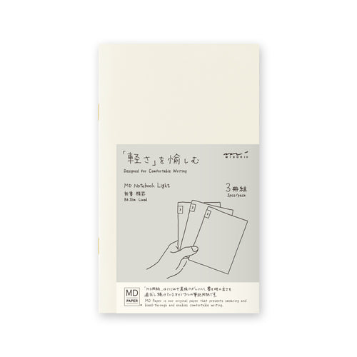 Midori MD Notebook Light B6 Slim (Set of 3) - Lined