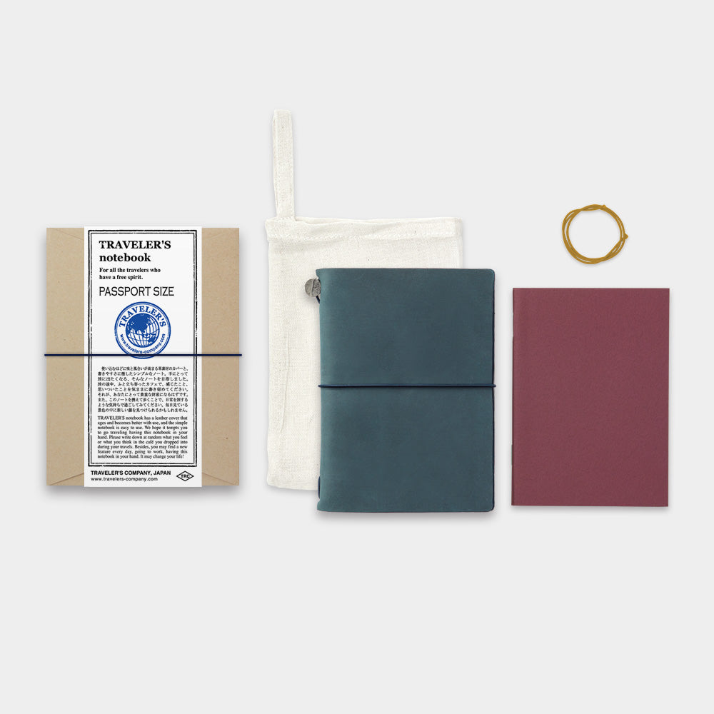 Traveler´s Notebook Starter Kit Passport Size, Blue