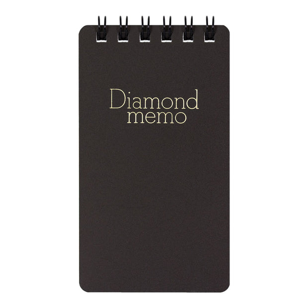 Midori Diamond Memo Book, Lined, Small - Black