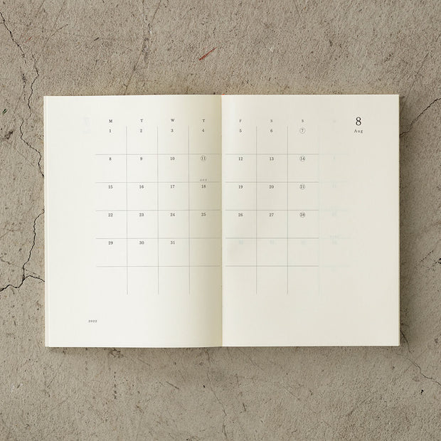 Midori MD 2022 Diary - A5 Thin Type
