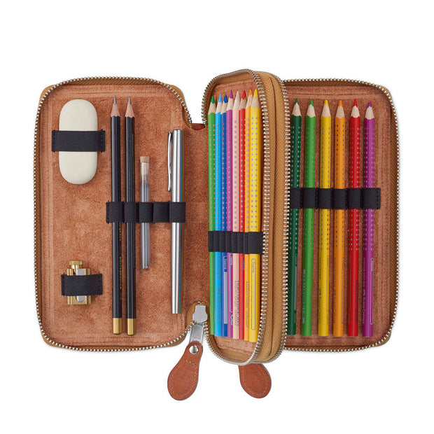 Sonnenleder Bosse Leather Pencil Case for 31 pens or pencils - noteworthy