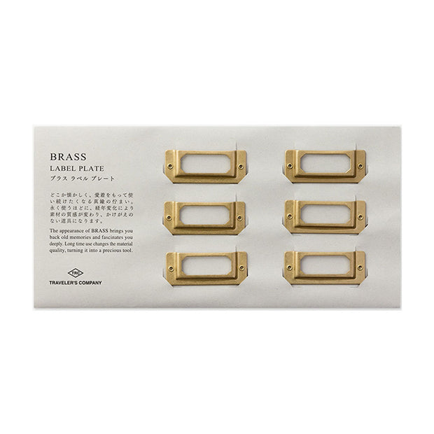 Traveler´s Company Brass Label Plate - noteworthy