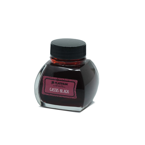 Platinum Classic Ink, Fountain Pen Ink Bottle, Cassis Black - 60ml