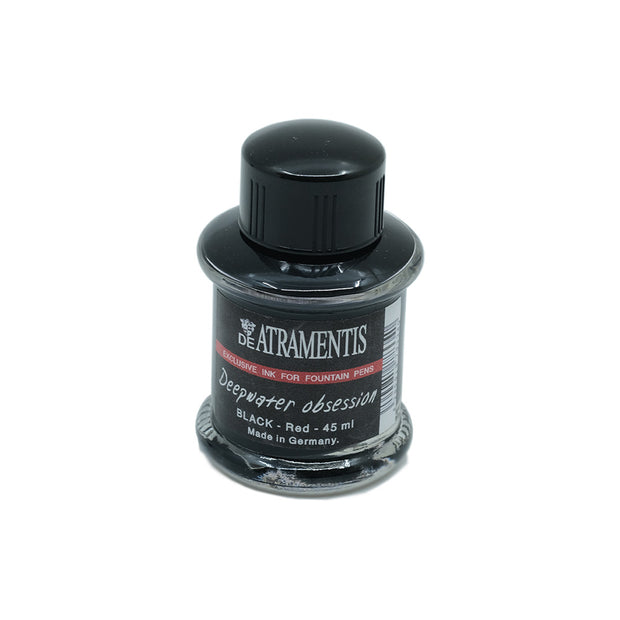 De Atramentis Fountain Pen Ink, Black Edition, Black-Red - 45ml