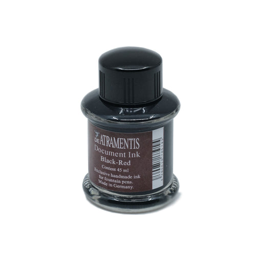 De Atramentis Fountain Pen Document Ink, 45 ml - Black/Red