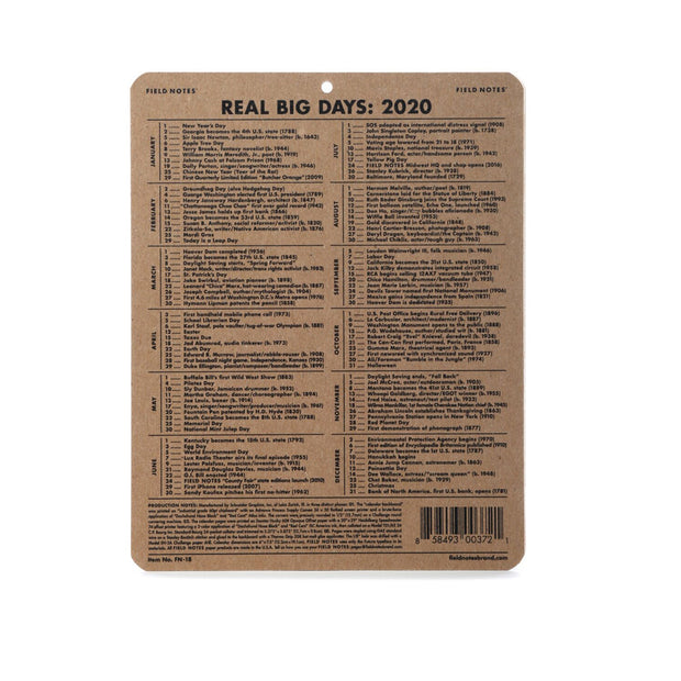 Field Notes Workstation Calendar 2020 field-notes-workstation-calendar-2020