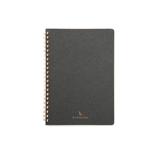 Kawachiya Kunisawa Find Ring Note Notebook, A5 , Grid - Charcoal - noteworthy