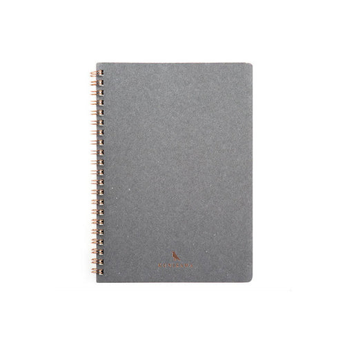 Kawachiya Kunisawa Find Ring Note Notebook, A5 , Grid - Grey - noteworthy