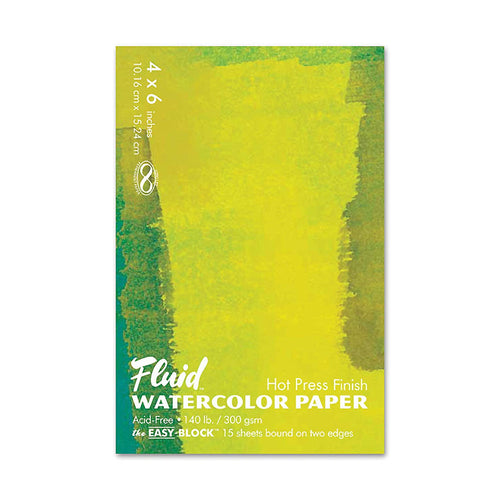 Fluid Watercolor Hot Press Paper 4 x 6 - noteworthy