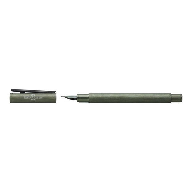 Faber-Castell Neo Slim Aluminium Fountain pen , Olive Green - F (Fine)