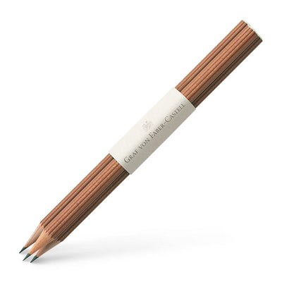 Graf von Faber-Castell Fluted Pencils, Brown - Set of 3