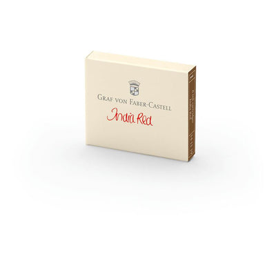 Graf von Faber-Castell India Red Ink Cartridges - Pack of 6
