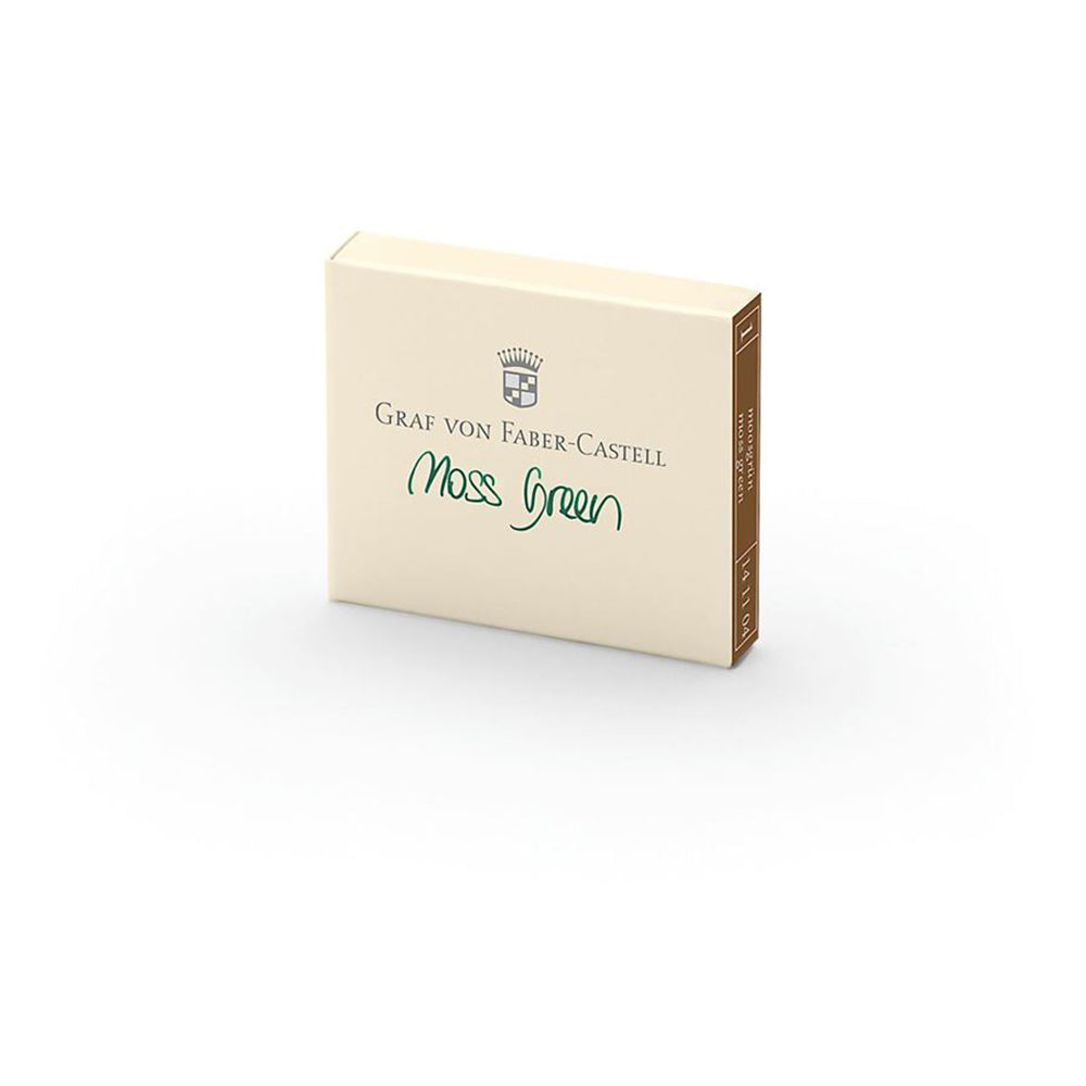 Graf von Faber-Castell Moss Green Ink Cartridges Pack of
