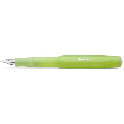 Kaweco Frosted Sport Fountain Pen, Lime - EF  (Extra Fine Nib)