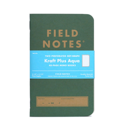Field Notes Kraft Plus, Set of 2 - Aqua