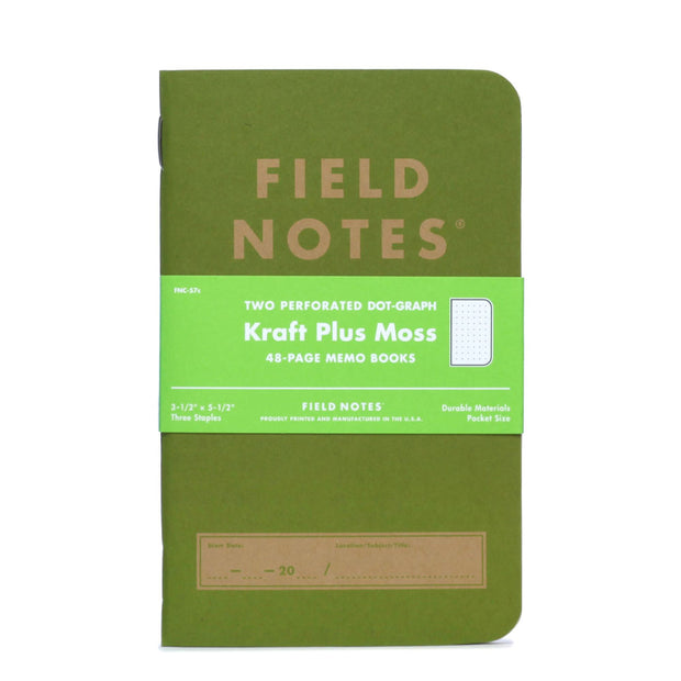 Field Notes Kraft Plus, Set of 2 - Moss